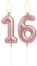 Sparkling Light Rose Gold 16th Birthday Number Candle, Rose Gold Number 16 Cake Candle, Birthday Cake Topper Cupcake Girl Boy, Wedding Anniversary Decoration