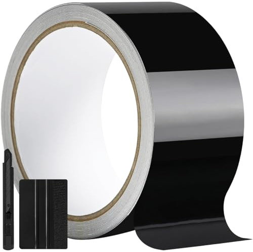 GRTHTATI 2 inch x 30ft Gloss Black Vinyl Wrap for Cars Chrome Delete Air-Release Adhesive Film with Tool Kit (Gloss Black, 2 inch x 30ft)