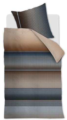 Beddinghouse Charlottesville bettwäsche-Set 2 TLG. - 135x200 - Braun - Baumwollsatin - mit Reißverschluss