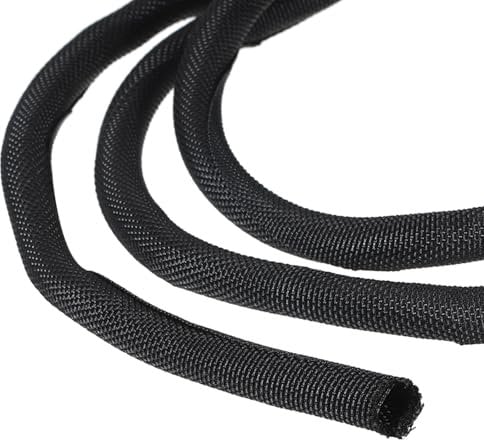 PATIKIL Cable Sleeve, 6.6 Ft x 0.31 Wire Manager Cord Protector Trolling Motor Cable Sleeve Dog Cat Cord Wrap Protector for Computer Wire Organizer Hose