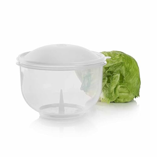 Tupperware Super Crisp It Salatbehälter, Weiß: Rechteckig, BPA-frei, Flip-Top, 2.9 l, 22.23 cm x 16.51 cm x 16.51 cm, modern