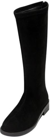 Yekdmxop Stivali Donna Polpaccio Largo Stivali Alti Sopra Il Ginocchio Con Zip Antivento Stivali Alti Con Tacco Elegante Stivali Anfibi Donna Tomaia Idrorepellente Primaverili Autunnali