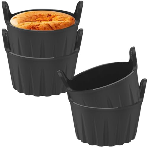 Silicone Egg Poacher for Air Fryer – Set of 4 Non-Stick Cooker Ramekins for Air Fried