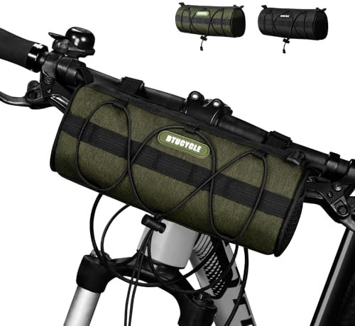 Borsa da Manubrio Bici Borsa da Bicicletta Impermeabile Borsa Anteriore Bici Borsa Manubrio per Bicicletta Universale Borsa Telaio Bici con Tracolla per Bici da Strada Mountain Bike (2,5L, Verde)