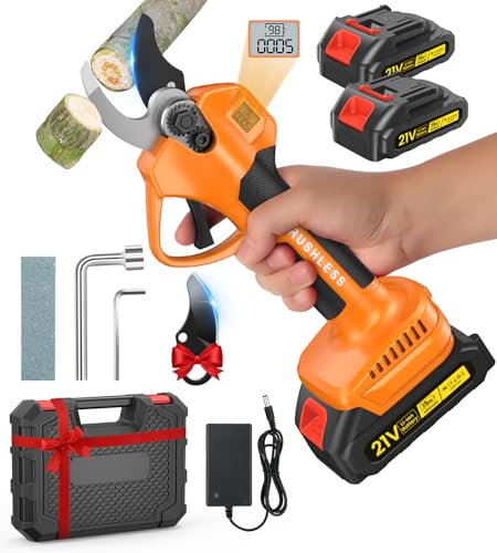 Tijeras De Podar 35mm, Tijeras De Podar Eléctricas De 2000mah Con Pantalla Lcd y Cuchillas Sk7, Motor Sin Escobillas De 800w, Tijeras De Podar Con Batería Recargable