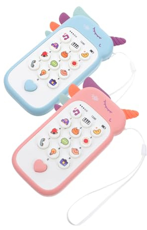 BESTonZON 2pcs Interactive Learning Phone Mobile Phone with Music Educational Content for Sound Enhanced Communication Lightweight Design for Easy Handling