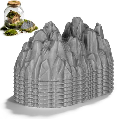 Supvox Mini-Steingarten-Modell 20 Stück Kunststofffelsen Für Modellbau Mikro-Landschaftsornament Gartendekoration Simulations-Steingarten Schule Büro Fotografie Unterricht