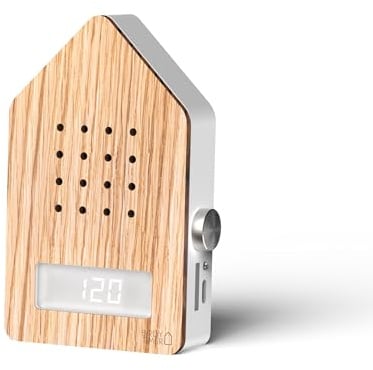 RELAXOUND Original Birdytimer Digitaler Timer mit Vogelgezwitscher Eiche | Küchentimer – Entspannendes Vogelgezwitscher statt Alarm – Digitaler Kurzzeitmesser & Screen Detox Yoga Timer