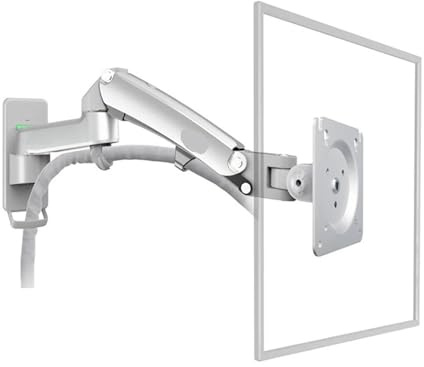 Gas Spring 17-35 Inch LED TV Wall Mount Monitor Holder Ergonomic Mount Arm VESA 100 * 100mm Loading 3-12kgs(Silver grey)