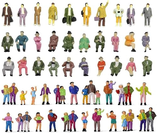 GW Box 50 Pcs 1: 87 Ho Scale Mini People Figurines