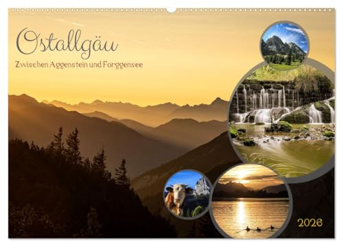 Ostallgäu - Zwischen Aggenstein und Forggensee (Wandkalender 2026 DIN A2 quer), CALVENDO Monatskalender: Das Ostallgäu hat neben den Königsschlössern ... Kosten wie Wasserbegeisterte. (CALVENDO Orte)