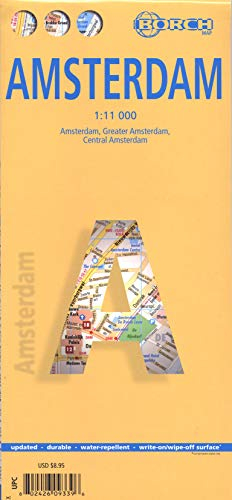 Amsterdam 1 : 11 000. Einzelkarten: Amsterdam, Amsterdam Centrum, Amsterdam & Regio. Metro-Link GVB-Lines. Laminiert
