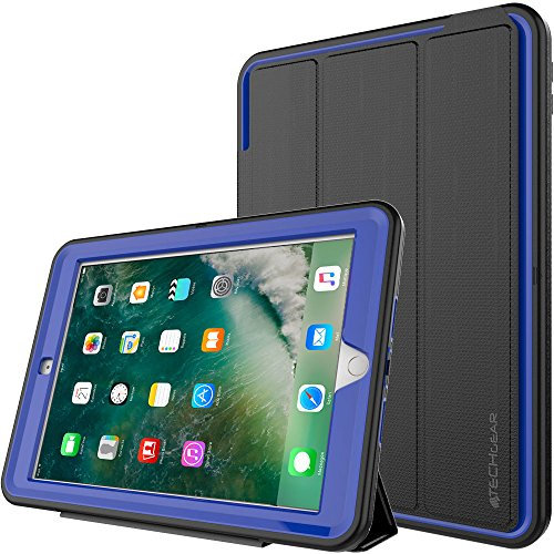 TECHGEAR D-FENCE Case Fits New Apple iPad 9.7 inch (2018/2017) - Slim Shockproof Sturdy Protective Armor Defense Smart Case - Kindergartens, Builders, Worker Cases for 5th & 6th