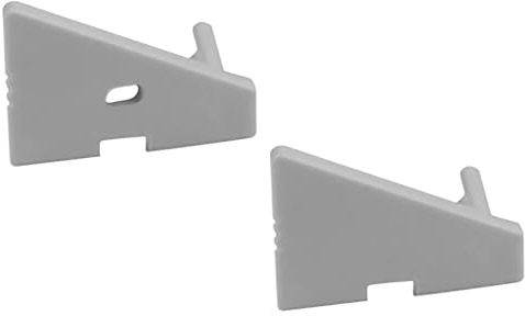 tktrading24 2 Endkappen für A20 LED-Eckprofil 30°, Silber | Als seitlicher Abschluss für passende LED-Fliesenprofile und sauber geschützte Profilenden, für LED-Fliesenprofil