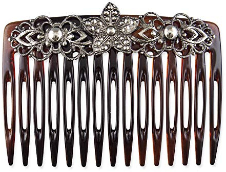 Rivelle Damen Trachten Haarkamm Haarschmuck Vintage Einsteck-Kamm Hair Comb Hochzeit