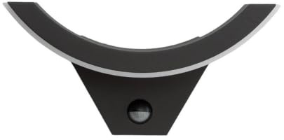 Lucande LED Wandleuchte außen Half mit Bewegungsmelder (spritzwassergeschützt (Modern) in Schwarz aus Aluminium (1 flammig,) - Wandlampe für Außenwand/Hauswand Haus Terrasse und Balkon