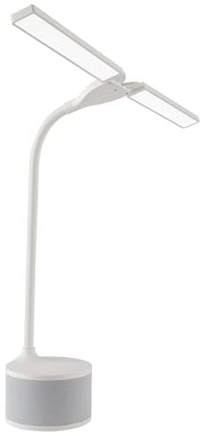 OttLite LED Desk Lamp with Dual Head & Bluetooth Speaker - Dimmable with Touch Control & Color Modes, USB Charging Port, Energy-Efficient Natural Daylight LEDs for Home Office, Desk, & Dorms