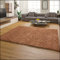 Paco Home Teppich Wohnzimmer Schlafzimmer Hochflor Shaggy Flokati Optik Einfarbiges Design Weich Flauschig Moderne Deko, Grösse:70x250 cm, Farbe:Terrakotta