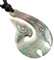 Swimmi Handgeschnitzte Perlmuttmuschel-Halskette AA225 Maori, 40,6 bis 81,3 cm, verstellbare Kordel-Halskette, Perlmutt Muschel, Perle