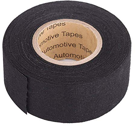 Tbest Gewebeband Selbstklebend, Auto Kfz-Kabelbaumband Baumwolle Reißfest Isolierband Anti-Quietsch-Rassel-Filz für Auto Motorrad (32mm*15m)