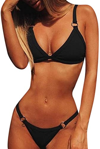 CheChury Sexy Costume da Bagno Bikini Donna Push-up Reggiseno Imbottito Spiaggia Bikini Set Beachwear Due Pezzi Mare e Piscina Tankini Sportivi Brasiliano