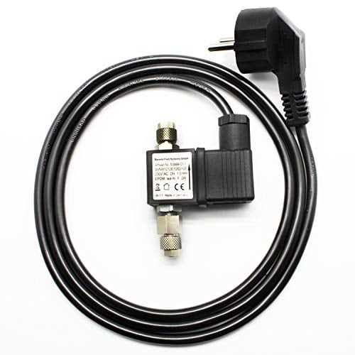 CO2-Magnetventil/Nachtabschaltung 2in1 für Aquarien mit Integ. Rückschlagventil von Bavaria Fluid Systems mit langem Kabel | Made in Germany