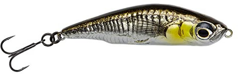 Savage Gear Wobbler zum Spinnfischen Sticklebait Pencil Slow Sinking 7,5cm 13g, Farbe:Ayu Green Silver