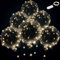 Leuchtende LED-Ballons, 12 Sets mit LED-Lichterkette mit 15 Stück 61 cm großen transparenten Luftballons für Helium-Tank, erstaunliche Party-Dekoration (warmweiß, 12 Sets mit Batterie)