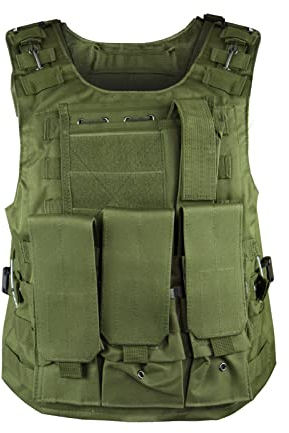 Horizon Airsoft Tactical Military Vest Molle Combat Assault Plate Carrier US UK (Green), One Size