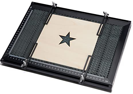 Placa de trabajo de nido de abeja para corte por láser, estructura totalmente metálica, plataforma de panel para grabadora láser, máquina de grabado de 380 x 284 x 22 mm con accesorio para grabador de