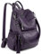 UTO Laptop Backpack Womens Teenage Girls School Bag Ladies Travel Rucksack Multi Compartments Anti Theft Pocket PU Leather Dark Purple