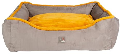 HKM ANAM Cara Hundebett Taupe/Goldgelb L