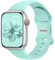 Charlam Compatible con Correa Apple Watch 38mm 40mm 41mm 42mm 44mm 45mm para Mujeres Hombres, Silicona Correas Compatible con iWatch SE Series 7 6 5 4 3 2 1, 38mm/40mm/41mm, Verde Claro