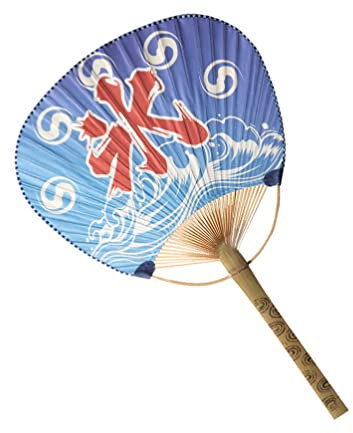 Kisangel Home Decor 1pc Japanese Fan Decor Japanese Paper Fans Handheld Round Paddle Hand Fan for Wedding Birthday Party Decoration (Random Style) Japanese Decor