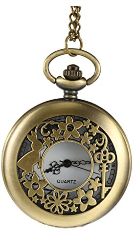 Mikikit Retro-taschenuhrkette 1 Stück Quarzuhr Tag Ausgehöhlte Taschenuhr Stilvolles Accessoire Für Kleidung Besondere Anlässe