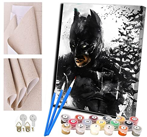 RUNPAW Peinture par Numéro Adulte film batman 40x50cm Bricolage Tableau Peindre par Nombre pour Enfants Jouets à peindre cadeaux peints à la mainHome Decor