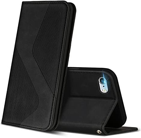 ZONNAVI Cover per iPhone 6 / iPhone 6s, Flip Custodia Pelle PU con [Slot Cart] [Supporto Stand] [Magnetica], Cover a Libro Portafoglio per iPhone 6 / iPhone 6s (Nero)