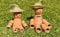 ReliaBrand Handcrafted Terracotta Pot Men Little & Large Set Of 2 Charming Decor Garden Set Weather Resistant Bill and Ben Style Garden Ornament for Indoor and Outdoor Use Garden Ornaments Outdoor