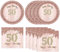 KHAIVI 50th Birthday Decorations for Women Rose Gold 1973 Birthday Decorations Rose Gold Party plates and napkins Happy 50 Birthday Disposable Tableware Party Supplies For Girl Women