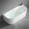 doporro Baignoire îlot Ovale pour Salle de Bain 170cm Blanc Vicenza519OA Acrylique avec Bonde et trop plein 170x75x58cm