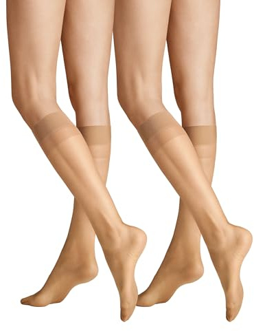 Hudson Damen Kniestrümpfe Simply Shine 15 2-Pack weich 15 Den