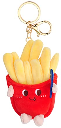 Schlüsselanhänger Auto Hamburger Pommes süßes Brot Plüsch Rucksack Anhänger Schlüsselanhänger Spielzeugpuppe Mini Machine Dolls Schlüsselanhänger Damen Schlüsselanhänger Mit Namen (A, A)