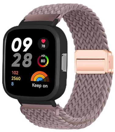Nylon Armband für Xiaomi Redmi Watch 3 - Magnetisches, Elastisches Verstellbares Ersatzarmband Solo Loop Sportarmband (3,RM Watch 3)
