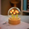 ViaGasaFamido DIY Tulpe Nachtlicht Blume Kristallkugel Nachtlicht Glaskugel Nachtlampe mit Holzsockel Schlafzimmer Schlaflampe Lampe für Schreibtisch Ornament Geschenke (Rosa)