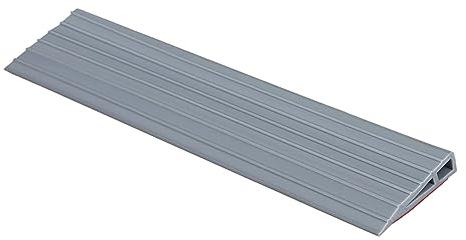 Türschwellenrampe, Bordsteinrampe, 100cm Übergangsprofil, rutschfeste Rampe 2 cm Hoch, Breite: 8cm, Geeignet für den Innen- und Außenbereich, Badezimmer, Tür, Supermarkt, Garage (Grau)