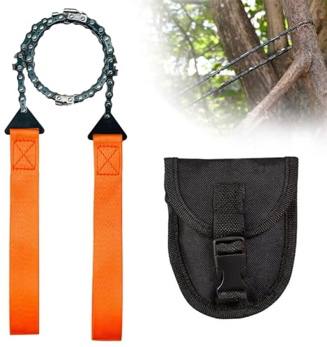 Motosierra Plegable Motosierra Manual de Acero al Carbono Motosierra de Bolsillo Herramienta de Sierra de Desplazamiento de Jardín Portátil para Acampar Senderismo Corte Rápido de árboles de Madera
