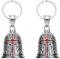 Adunsiaoto 2 Pièces Clochette Moto Porte-Bonheur, Porte-Clés Cloche De Moto Avec Anneau Pour Accrocher, Gardienne de Moto Porte-Bonheur en Acier Inoxydable, Universel(Rouge)