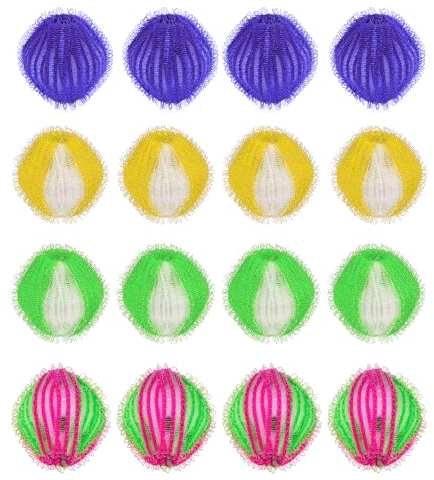 duradai Pack 16 Bolas + Bolsa de Malla de Regalo Quita Pelos Mascota | Atrapa Pelos Lavadora para Perros, Gatos y Todo Animal Que suelte Pelo | Recoge Pelos Mascotas con Filtro Reutilizable de 35mm