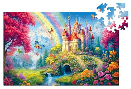 Milliwood Serie Galaxies - Magic Castle Set - Puzzles für die ganze Familie - Großer Spaß für alle Altersgruppen - Unregelmäßig geformte Puzzles, 34x22,5cm, 150 Teile