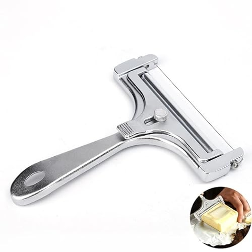 Generic Käseschneider, Käseschneider, variable Schnittdicke, Käseschneider aus Edelstahl, Rollen, einstellbare Dicke, dicker Käseschneider